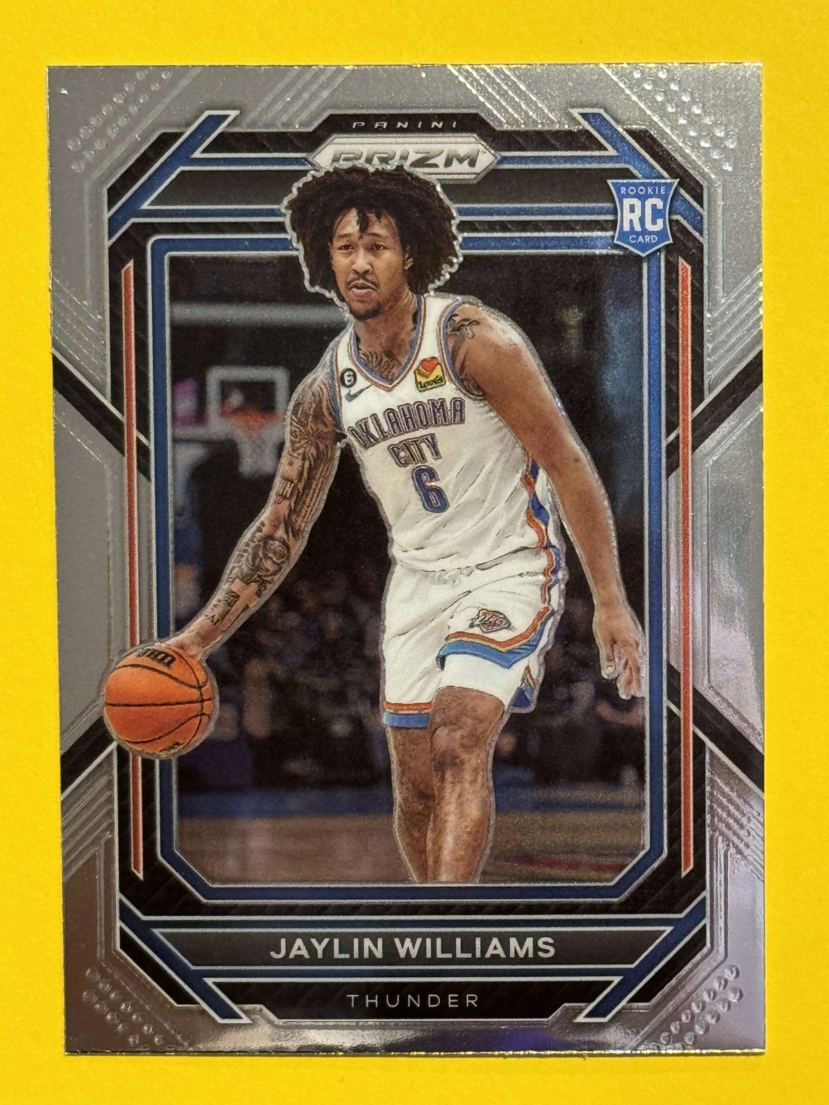 Jaylin Williams 2022-23 Prizm Rookie Base #247 Oklahoma City Thunder (b)