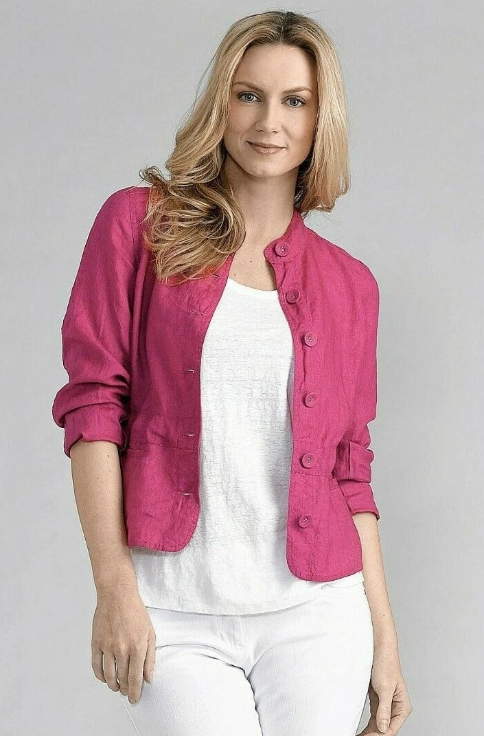 Eileen fisher linen clearance jacket