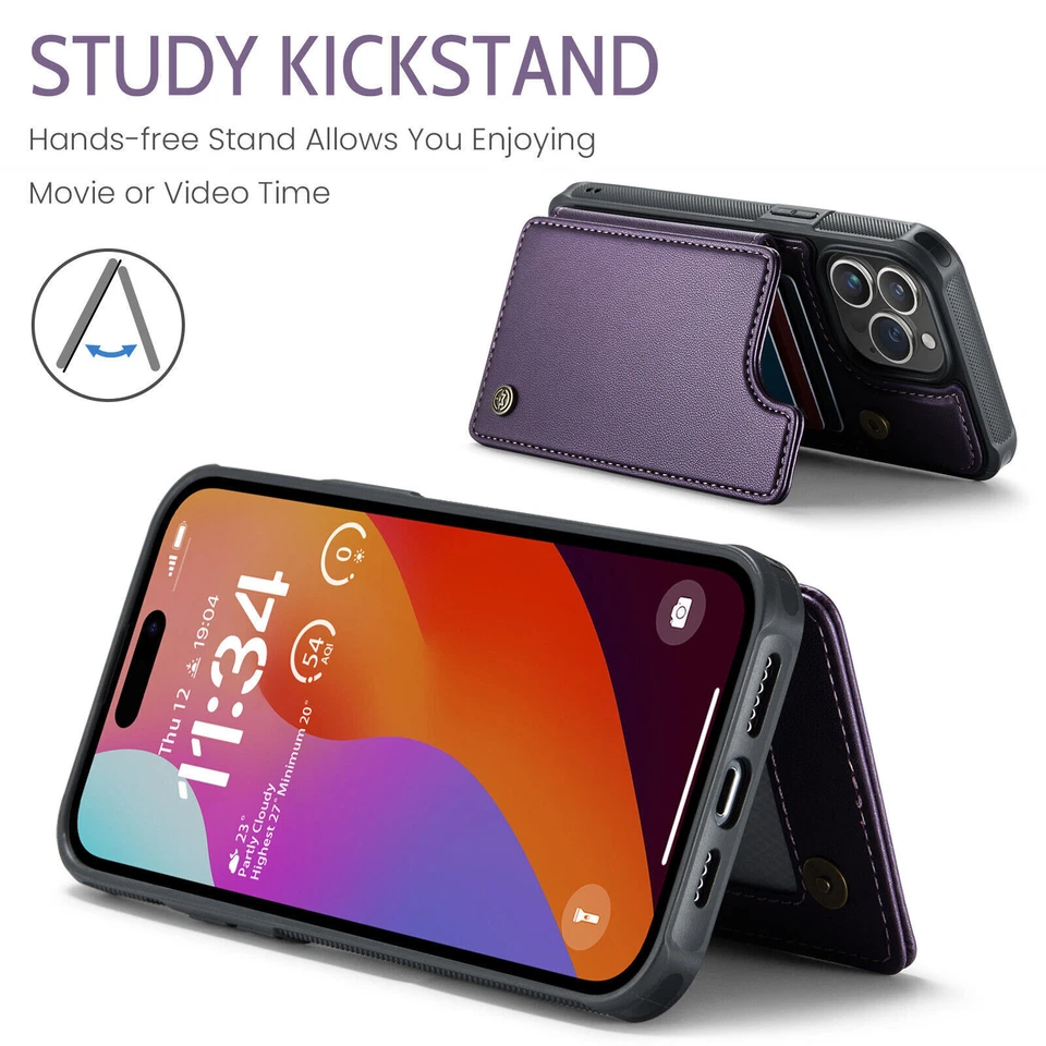 Card Holder Leather Case for Samsung S22 S23 S24 S25 A14 A15 A23 A24 A25 A34 A53 - Image 4 of 4