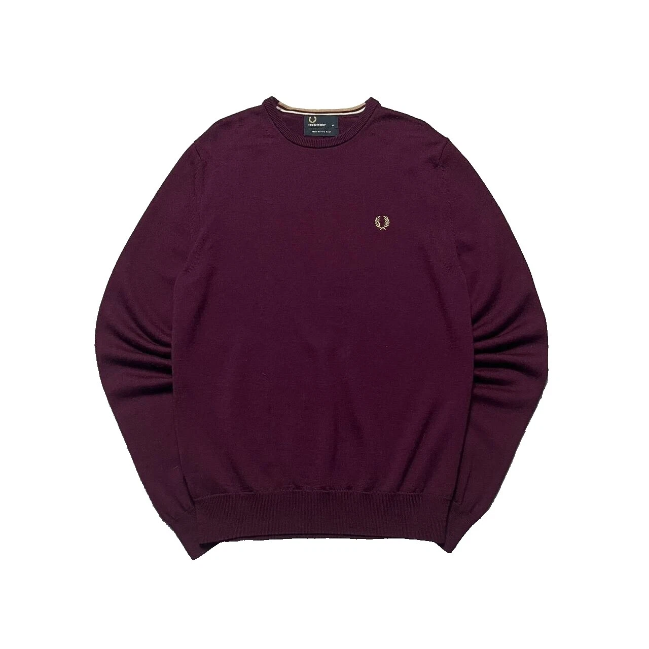 Fred Perry 圆领羊毛衫男士