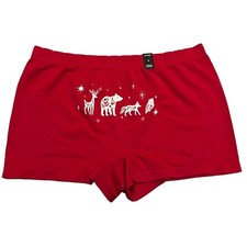 NWT TORRID Boyshort Pantie Sz 0X-1X-4X Red Holiday