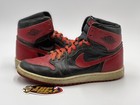 VINTAGE 1985 VTG Air Jordan OG authentic size 8 BANNED BRED 1 ORIGINAL RETRO
