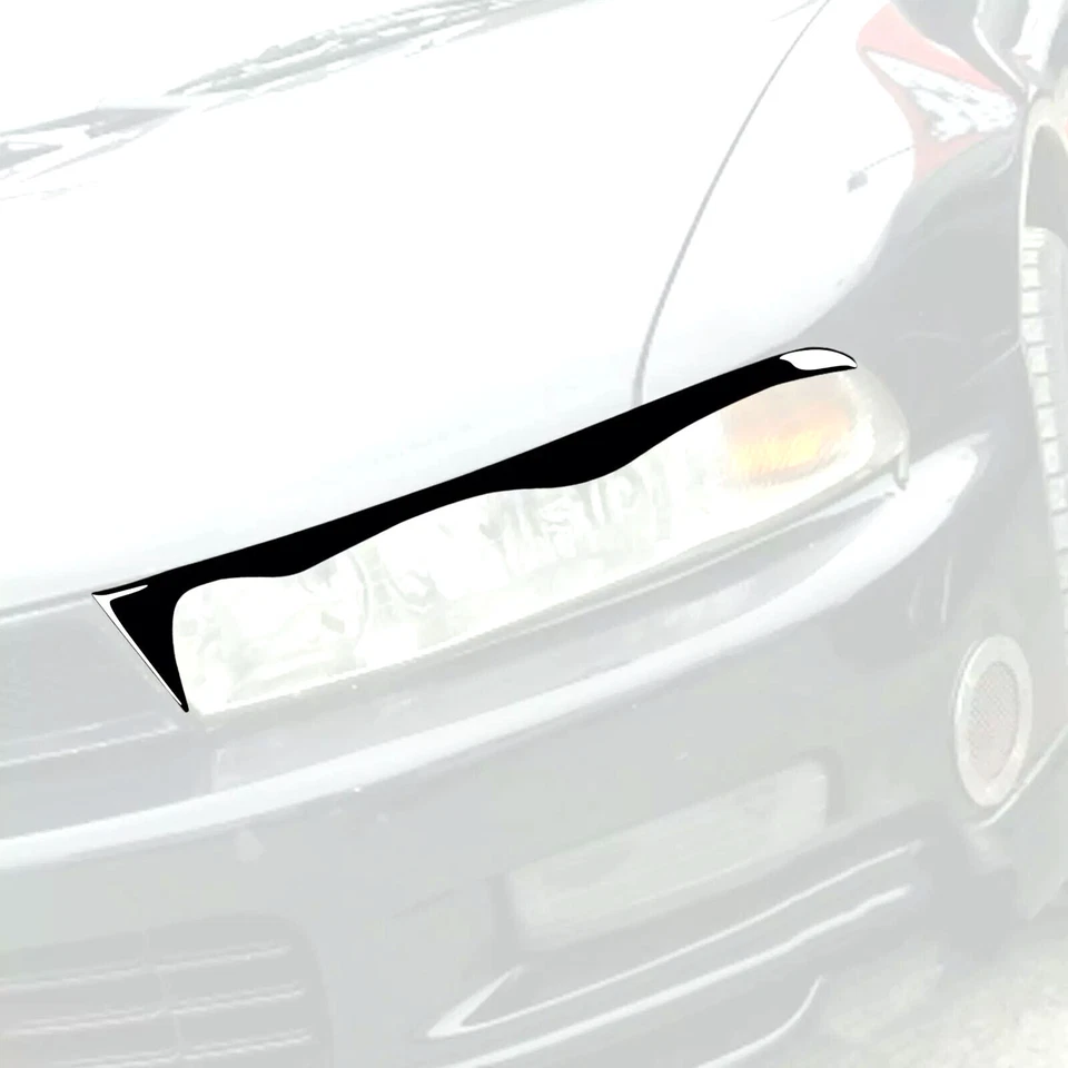 Calcomanía de cubierta de párpado de faros negros para piano para Mitsubishi Galant 1997-02 Foto 3 de 4