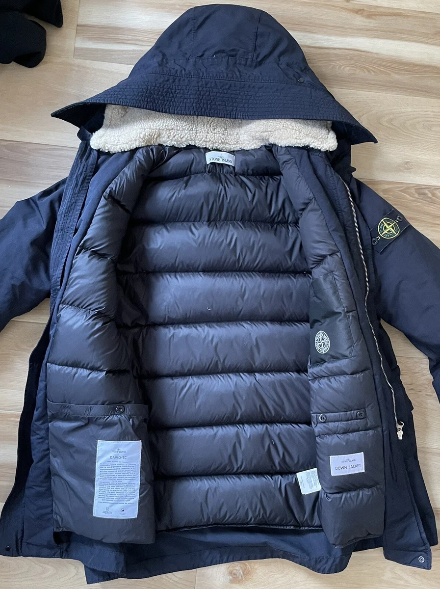 Stone Island Authentic David TC Down Jacket Xl Navy Sherpa