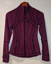 Lululemon Define Jacket Size 4 Soft Plum Black Swan Heathered thumbhole EUC