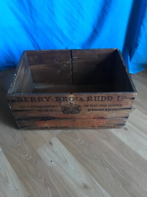 Pre-Owned Vintage Berry Bros & Rudd Ltd Cutty Sark Whiskey Box Wood Crate
