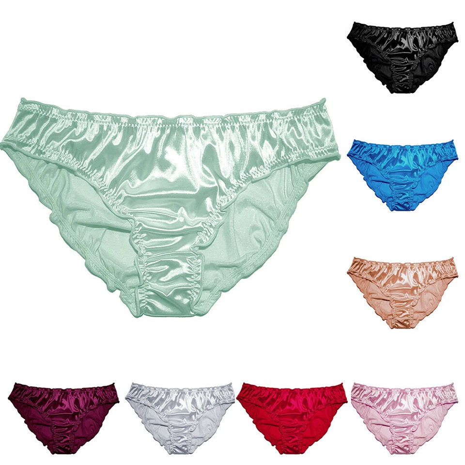 Women Ladies Silk Satin Briefs Panties Sexy Knickers Underwear Soft Lingerie - Image 3 of 4