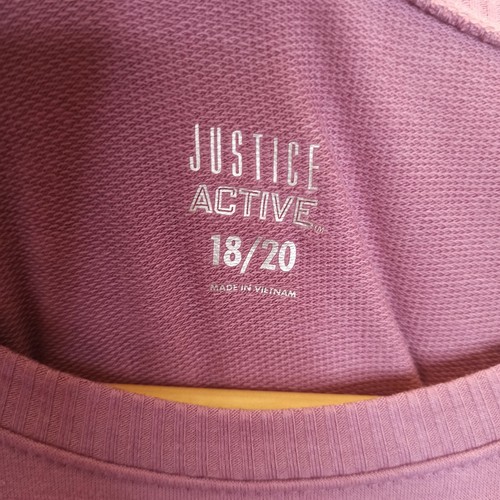 NEW Justice Active Sweater Women 18-20 Purple Pullover Long Sleeve Cold Shoulder - Picture 5 of 5