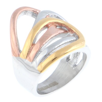 Silver Tone Fashion Three Tone Stainless Steel Ring KLS041-MIX6 | eBay Silver Tone Fashion Three Tone Stainless Steel Ring KLS041-MIX6 | eBay