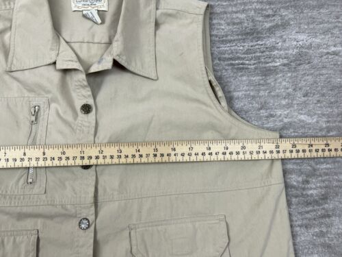 Traveler Gear Cherokee Vest Mens Extra Large Beige Full Zip Multiple Pockets - Picture 4 of 9