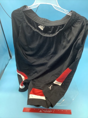 Air Jordan Nike Dri FIT Mesh Jumpman Basketball Gym Shorts Black/White XXL