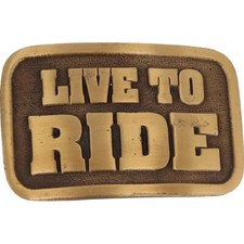 Live To Ride HD Mc Outlaw Rebel Biker Motorcycle 1990s NOS Vintage Belt Buckle
