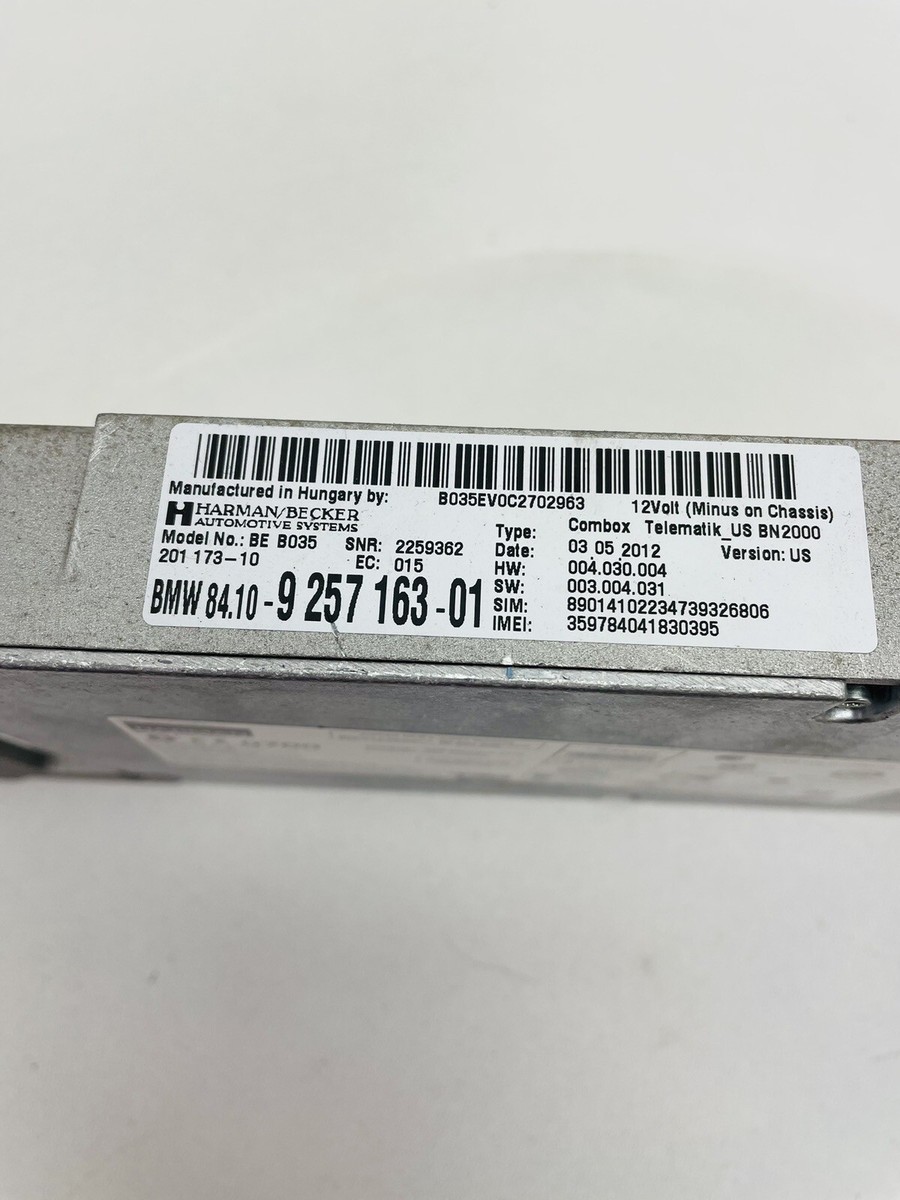 y 2011-2013 BMW X5 Telematics Bluetooth Communication Control