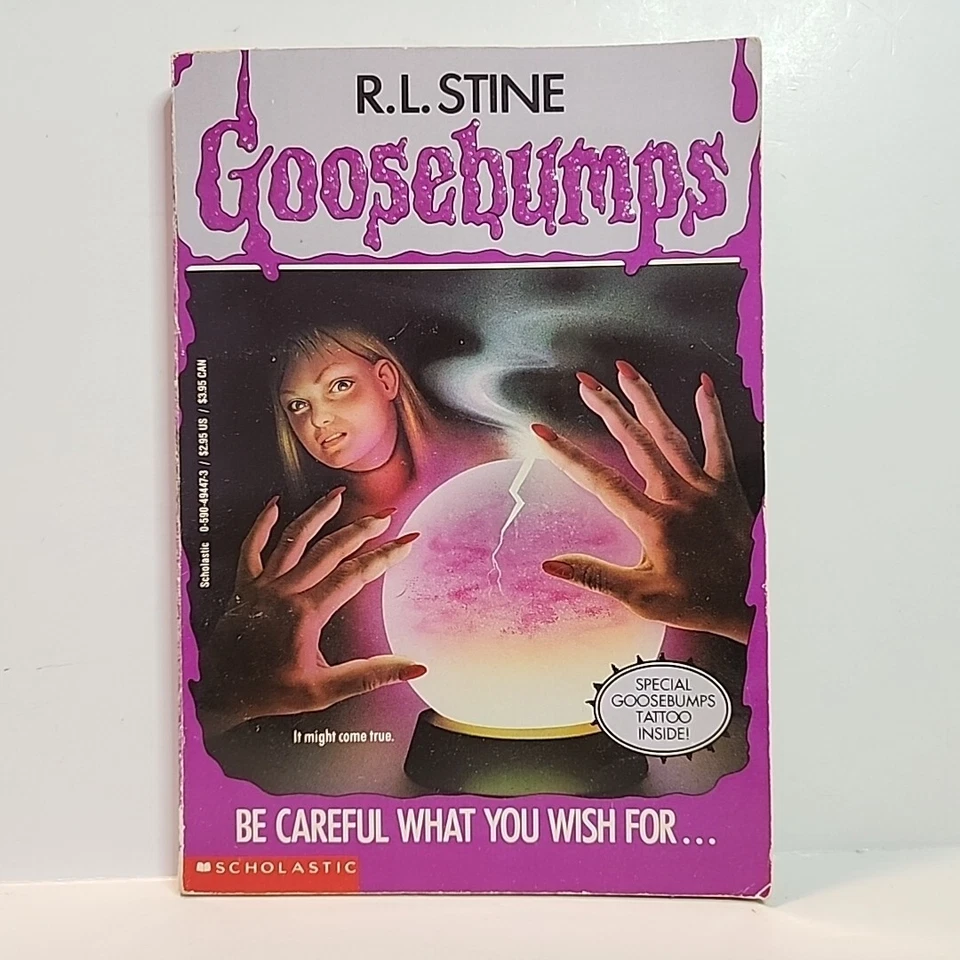 Goosebumps #12 Be Careful What You Wish For R.L. Stine WITH TATTOO First Print - Image 2 of 4