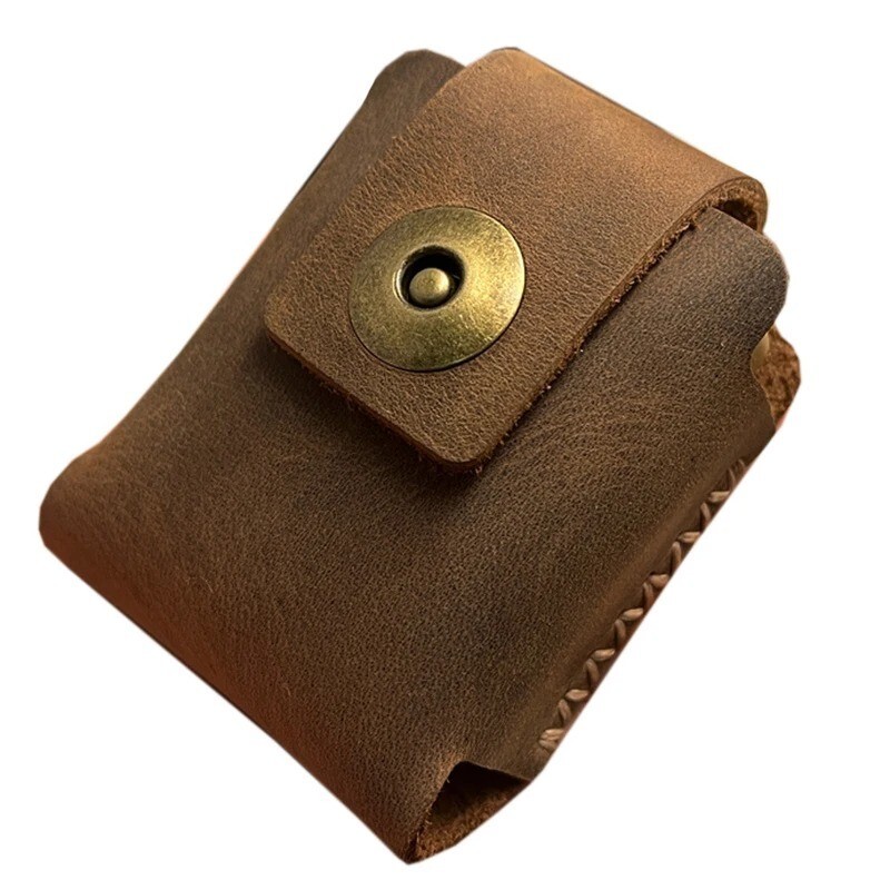 Handmade Lighter Bag Case Genuine Leather Holster For Zorro Armor Lighters 912S