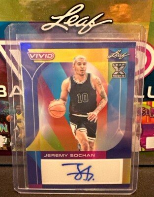 2023 Jeremy Sochan Leaf Vivid RC Rookie Card Auto 22/30