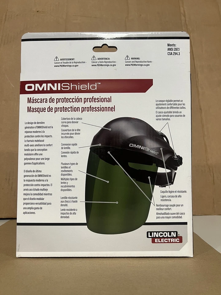 Protector facial genuino Lincoln Electric K3753-1 OMNIShield™ - Tono 3 (IR/UV) Foto 3 de 3