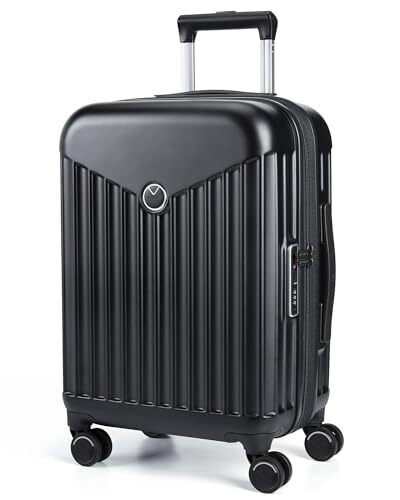 Hardside Expandable Luggage With Spinner Wheels, PC Carry-on 20-Inch Black