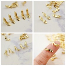 6pcs CZ Pave High Heeled Shoes Charm,Cubic Zirconia Sandals Pendant,Zircon Charm