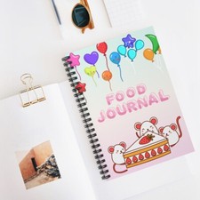 Kawaii Food Journal Spiral Notebook - Ruled Line