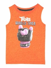 H.I.S. International Trolls 2 Toddler Boy Trolls World Tour Tank Top (2T) Orange