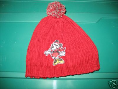 DISNEY'S RED MINNIE MOUSE KNIT HAT 