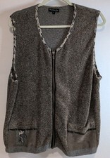 K.D. Spring Women's Zip Sweater Vest Size Large Multicolored Made In USA