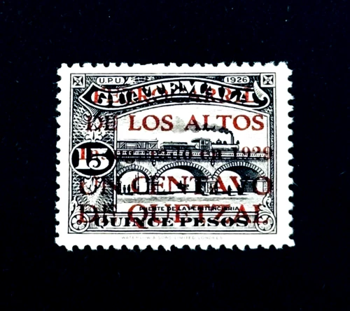 GUATEMALA Stamp - 1930 Railroad Train Railway Opening Overprint Sn 249 MHR1 r9