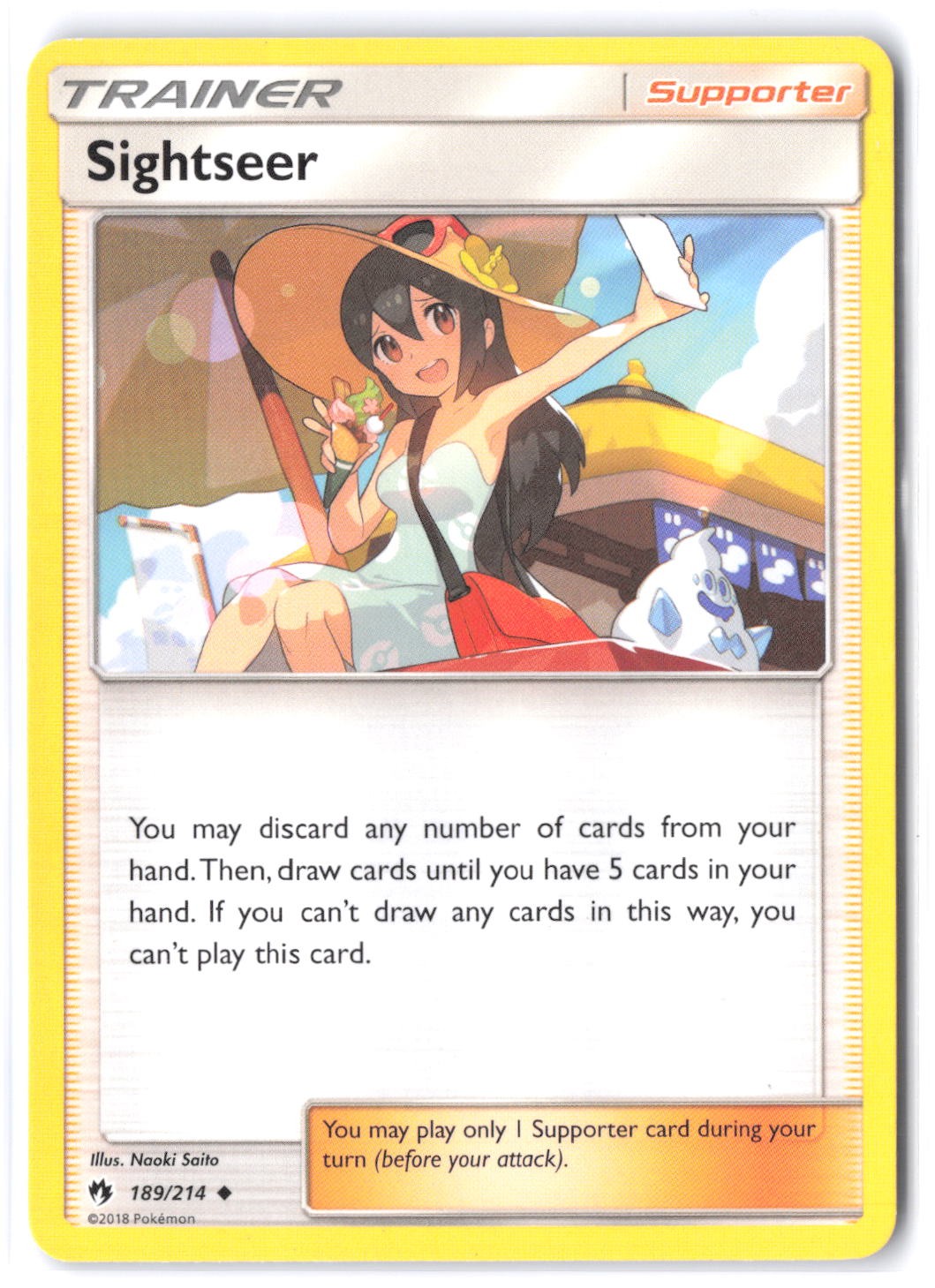 Sightseer 189/214 SM8 MP Pokemon TCG