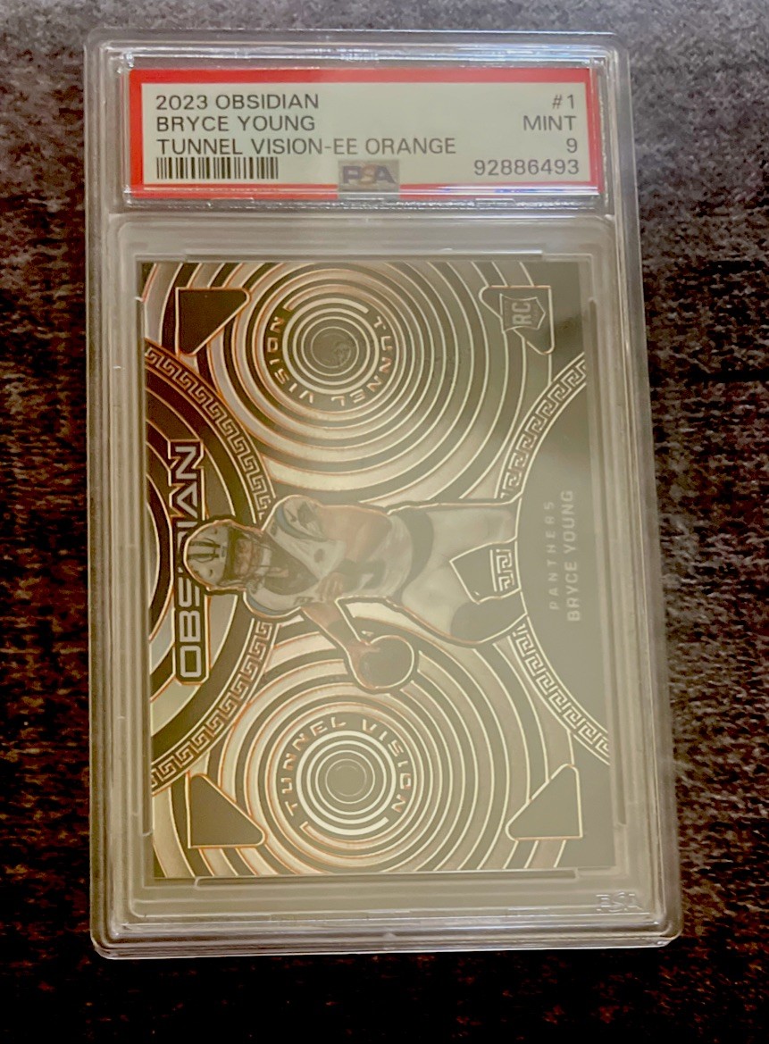 2023 Panini Obsidian - Tunnel Vision Electric Orange Bryce Young /65 (RC) PSA 9