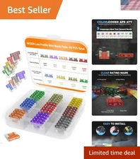 Car Fuse Assortment: 45-Piece Kit with Transparent Housings for Easy Inspection