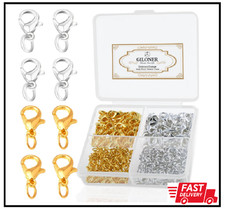 12MM Lobster Claw Clasps for Jewelry Making with 5MM Open Jump Rings, 300Pcs Cla