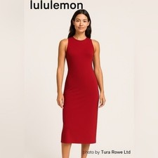 Lululemon All Aligned Midi Dress size 8 Dark Red NWT