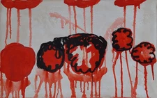 Cy Twombly Signed Vintage Abstract Oil Painting on Canvas, Modern Art