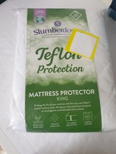 Brand New Slumberdown King Size Mattress Protector with Teflon Protection White