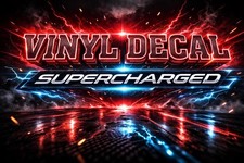 Custom Supercharged Text Vinyl Decal Sticker Car Window Bumper Decal