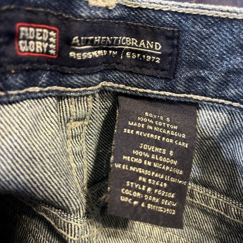 VTG Faded Glory Boys Cargo Multi Pocket Blue Jeans 8 NOS 24" x 22" inseam (l31) - Picture 9 of 9