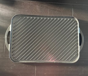 Nordic Ware Deluxe Cast Aluminum Reversible Grill Griddle, Black