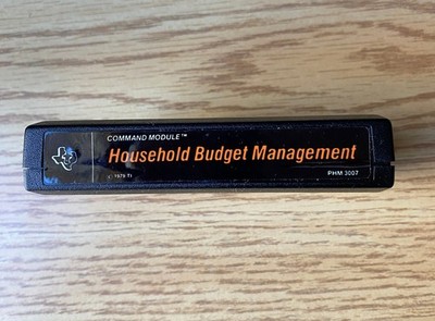 Vtg. Texas Instruments Household Budget Management Game Cartridge 1979 PHM 3007