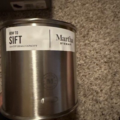 Martha Stewart Collection Stainless Steel Manual Sifter for Flour, Sugar, Cocoa