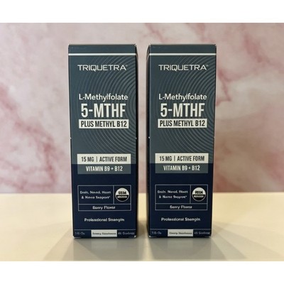 2PACK-Triquetra L-Methylfolate 5-MTHF Plus Methyl B12 -15 MG Authentic Sealed