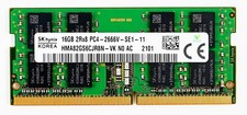 SK Hynix 16GB DDR4 SODIMM Laptop RAM 2666 MHz PC4-21300 260pin HMA82GS6CJR8N-VK