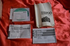 Nikon D3200 Camera User's Manual ViewNX 2 CD Disc AF-S AF Zoom-Nikkor Lens Books