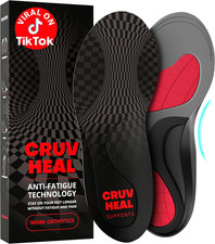 Work Orthotic Insoles - anti Fatigue Medium Arch Support Shoe Insert Men Women -