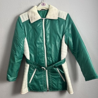TIKLAS Finnland Ski/Sport Steppjacke Damen Gr. S grün 80er Retro Vintage 