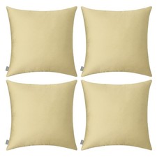 4-Pack 100 Cotton Comfortable Solid Decorative Throw Pillow Case Square Cush...
