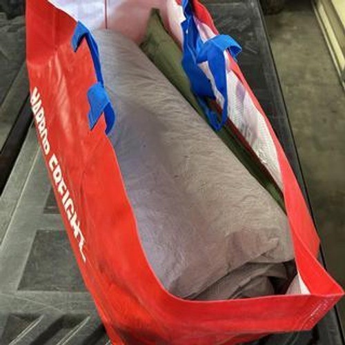 Lot of 3 Harbor Freight Red Blue Tote Bag Large Reusable Shopping Grocery Bag