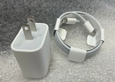 QTY 2 Brand New 20W Genuine OEM Apple iPhone Fast Charger USB-C To Lightning 3ft
