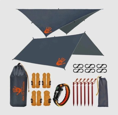 Rain Fly EVOLUTION 12x10/10x10 Hammock Waterproof Tent TARP & Survival Bracel