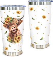 Sunflower Design – Cute Cow Gifts for Women, Farm Animal Lovers, Mom